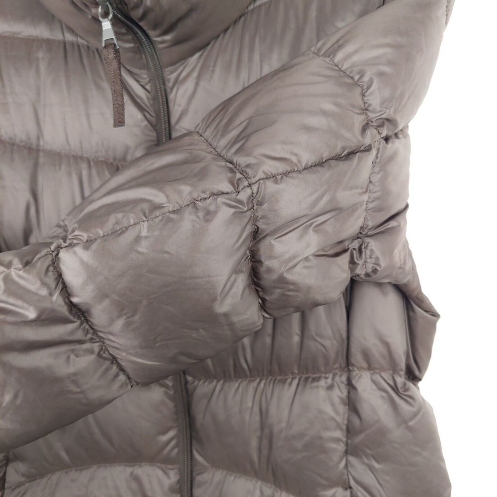 Uniqlo Dark Brown Ultra Light Down Jacket Coat Size Small Approx UK 8 - Picture 5 of 16
